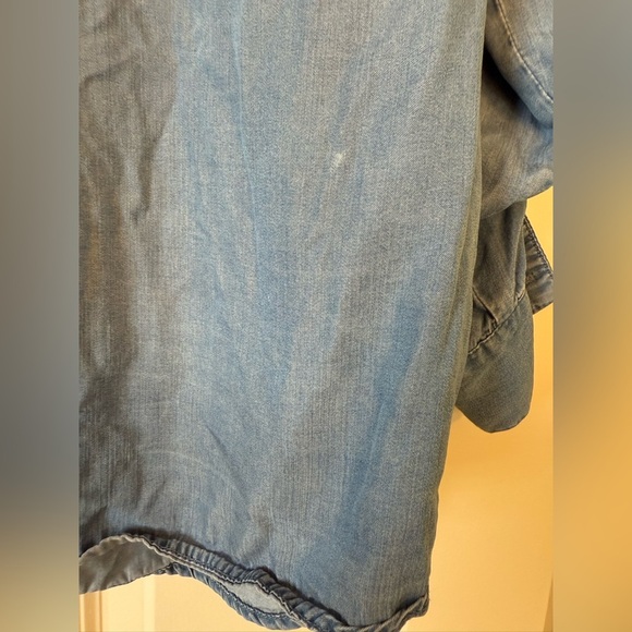 Style & Co Chambray Relaxed Fit Soft Denim Button Up Top Size 0X - Picture 6 of 9